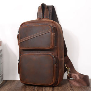 Sac messager vintage en cuir fin le plus vendu avec chaînes et compartiment pour ordinateur portable pour le bureau, les affaires et les voyages – Meilleur prix - Product Image 2