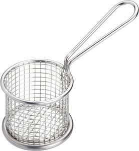 Cesta para servir mini papas fritas de acero inoxidable Bold Blossom, la más vendida, para patatas fritas, nuggets y pollo, utensilios de mesa y servicio. - Product Image 1