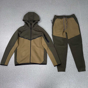 Survêtement Homme Slim Fit en Polaire Technique Uni avec Cordon de Serrage - Décontracté, Respirant et Écologique, Léger, Grandes Tailles, Vêtements de Sport - Product Image 1