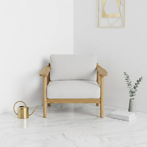 Scandinavian <b>Wood</b> <b>Frame</b> <b>Sofa</b> Set Solid Teak Living Room Beige Fabric Upholstered Three Seater Couch Minimalist Home Furniture - Product Image 4