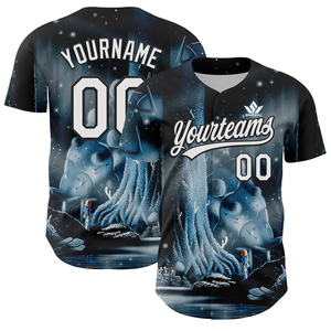 เสื้อเบสบอลแบบกำหนดเอง แขนสั้น ยูนิเซ็กซ์ พิมพ์ลายชื่อทีมและหมายเลข แห้งเร็ว ระบายอากาศได้ดี โพลีเอสเตอร์ ชุดกีฬาสำหรับผู้ใหญ่ - Product Image 6
