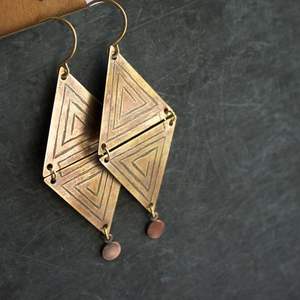 Collection de bijoux en cuivre et laiton haut de gamme, faits à la main, écologiques, tendance, pour fêtes en Inde, exclusifs, vente chaude RR202515410 - Product Image 1