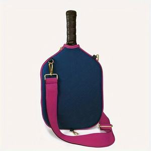 Housse de raquette de pickleball personnalisée en néoprène rembourré durable avec sangle bandoulière - Product Image 3