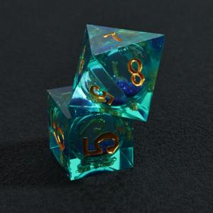 Jeu de dés en résine ultra-claire de haute qualité, dés polyédriques en résine pour jeux de table professionnels DND, équipement de jeu en gros - Product Image 5
