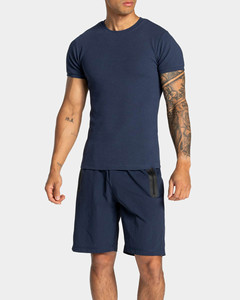 Nouveau design, short pour homme personnalisé, bleu marine, 9 pouces, séchage rapide, taille élastique avec ajusteur, short de sport et streetwear pour homme, été - Product Image 4