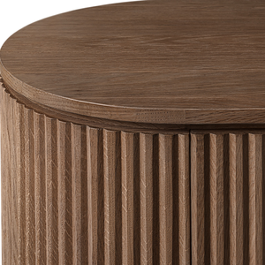 Luxury Sideboard <b>Cabinet</b> Solid Teak Handmade Fluted Panel Dark <b>Walnut</b> Finish Scandinavian Style Premium Storage Furniture - Product Image 4