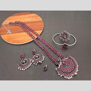 Conjunto de Collar y Pendientes con Baño Oxidado, Joyería Étnica Elegante para Mujer, Colección para Bodas y Festividades - Product Image 1