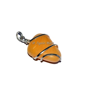 Pendentif en pierre de lune arc-en-ciel véritable fil de pierre précieuse d'agate enveloppé avec une technique sculptée Feng Shui & Love Style Home Decoration - Product Image 3