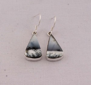 Dendritic Agate 925 Sterling Silver <b>Handmade</b> <b>Earrings</b> Natural Stone Jewelry Boho <b>Earrings</b> Wholesale Jewelry Tree Agate - Product Image 3
