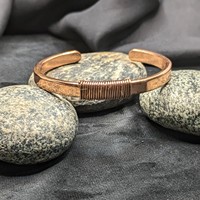 Nuevo Brazalete Ajustable de Cobre Puro Pulido, Diseño Moderno para Mujer/Hombre, Hecho a Mano, Apilable, No Tóxico, Personalizable