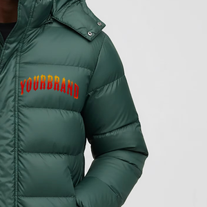 Chaquetas acolchadas impermeables de invierno para hombre con cuello alto, estilo burbuja, para exteriores, personalizadas, con cremallera. - Product Image 4