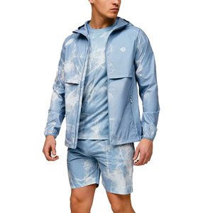 Custom Sublimated Polyester Hooded Tracksuit Set <b>Lightweight</b> Running <b>Jacket</b> With All Over Print Activewear <b>jacket</b> for men - Product Image 1