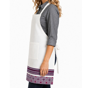 Highest Selling Beautiful Printed 100% Cotton Kitchen Apron Eco-Friendly Customized Size and Color Supplier in India. - Product Image 4
