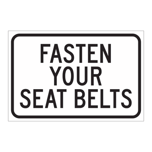 Panneau de signalisation routière Brady Fasten Your Seat Belts, 12x18 pouces, sécurité des véhicules et des lieux de travail - Product Image 3