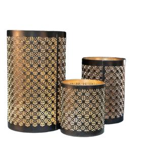 เชิงเทียนเหล็กตัดสีดำทรงกลมสไตล์ทางศาสนาเชิงเทียนตัดบรรยากาศการยกระดับสำหรับตกแต่งในทุกโอกาส - Product Image 1