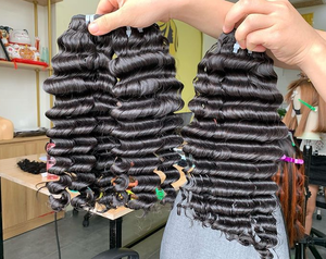 Vietnamien en vrac océan vague Crochet cheveux perruque couleur naturelle sans enchevêtrement perte pas cher cheveux brésiliens livraison gratuite - Product Image 1