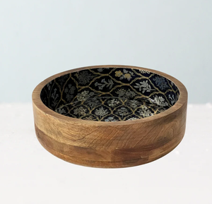 Tazón de Madera para Servir Ensaladas, Hecho a Mano, Moderno y de Lujo, con Diseño Floral Esmaltado, Ecológico, Apto para Lavavajillas, Personalizable - Product Image 6