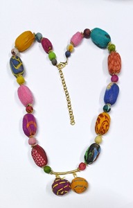 Collar de Perlas de Imitación en Forma de Bola, Estilo Bohemio, Multicapa, Colorido, para Mujer, Cadena Chapada en Oro, Accesorio de Moda Hecho a Mano - Product Image 3