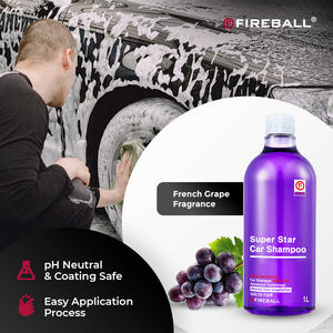 Champú Fireball Super Star 1L (ROJO-AMARILLO-VERDE-AZUL-MORADO) Concentrado Líquido Premium para Lavado de Autos con Fragancia Suave/Fresca - Product Image 4