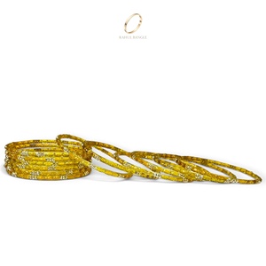 Brazaletes de Cristal Dorado con Diseño de Gota de Lluvia de Cachemira, de Primera Calidad y Alta Venta, para Mujeres, Joyería Étnica India para Bodas, Venta al Por Mayor - Product Image 4