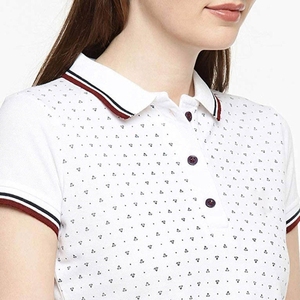 Camisetas tipo polo transpirables para mujer, estilo moderno y sencillo, ideales para el verano, en venta. - Product Image 5