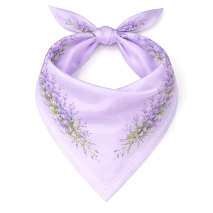 Pañuelo cuadrado de algodón y seda, accesorio ligero para el cuello, estilo casual de verano, estampado paisley, color liso, estilo triangular a la moda. - Product Image 1