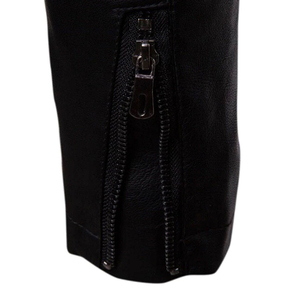 Blouson Bomber Homme Décontracté en Toile Écologique de Qualité Supérieure, Coupe Slim, Fermeture Éclair Frontale, Couleur Unie, Service OEM - Product Image 3