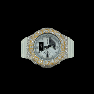 Reloj de Pulsera con Diamantes de Moda, Reloj de Diamantes Moissanite Premium, Reloj de Lujo con Bisel de Diamantes G-Sh0ck al Mejor Precio - Product Image 4