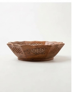 Tazón de Madera de Mango Hecho a Mano, Ecológico, con Diseño Tallado Tradicional Chino, Apto para Lavavajillas, para Servir Alimentos y Regalos - Product Image 2