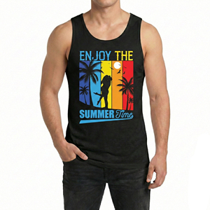 Débardeur Homme Personnalisé à Prix de Gros, Imprimé par Sublimation, Décontracté, Sans Manches, Style Streetwear, T-shirt Musculaire Tendance - Product Image 6