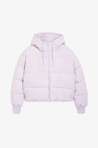 Chaqueta Acolchada Unisex Rosa Claro, Transpirable, con Cuello Alto, Cierre de Cremallera, Color Sólido, Relleno Grueso de Poliéster, Informal para Invierno - Product Image 4