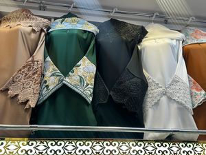 Abaya Modeste de Dubaï en Gros, Perlée et Pailletée, à Manches Longues, Traditionnelle Musulmane, Faite à la Main, pour Mariage, en Polyester Respirant, Col en V pour Femme - Product Image 2