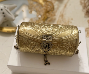 Nouveauté : Sac à main unique en acier treillis, sac de soirée géométrique, pochette à chaîne en pierre abstraite pour femme, plaqué argent sculpté - Product Image 5