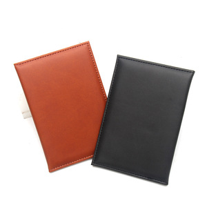 Custom Logo Mix Color <b>Leather</b> Blank <b>Passport</b> <b>Cover</b> Case Simple Travel Wallets with Card Holders for Men Adults - Product Image 1