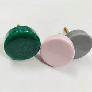 Perillas de puerta de resina turquesa transparente juguetonas y duraderas, diseños coloridos con ondas blancas para niños, perfectas para interiores - Product Image 5