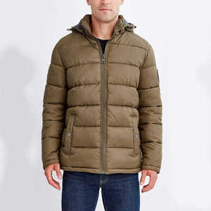 Stylish <b>Men's</b> Waterproof Hooded Puffer <b>Jacket</b> <b>Lightweight</b> Breathable Fabric for All-Day Comfort Custom Made OEM <b>Men</b> <b>Jacket</b> - Product Image 1