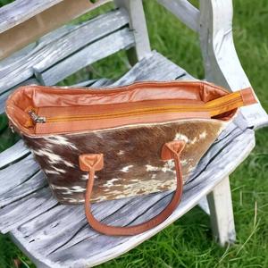 Sac fourre-tout en cuir de vachette style vintage pour femme, sac à bandoulière en cuir véritable LHTB-0089 - Product Image 3