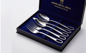 Ensemble de couverts en acier inoxydable poli miroir avec poignée en boucle, résistant à la rouille, pour la cuisine et l'hôtellerie - Product Image 3