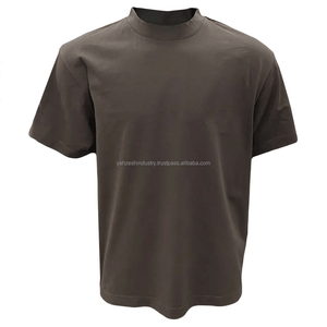 2023 Printed <b>Logo</b> Custom Embroidery Cotton/Bamboo Fiber Knitted Short Sleeve Casual Plain T-Shirt for Men - Product Image 1