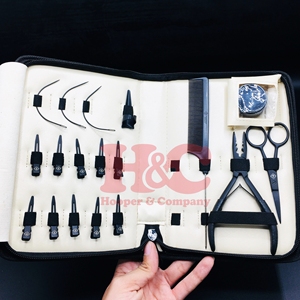 New Commercial Use Stainless Steel Hair <b>Extension</b> Pliers Kit with <b>Micro</b> Bead Pulling Loop Mini Hair <b>Extension</b> Tools Kit - Product Image 1