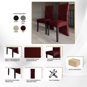 High Quality New Top OEM Contemporary Dining Chair Corduroy Grey Home Furniture for Home Office Dining MD03 Solid Hardwood <b>Legs</b> - Product Image 2