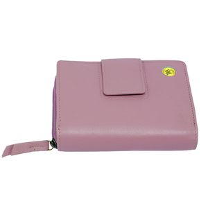 WRIZA Lavender Genuine Leather <b>RFID</b> <b>Wallet</b> for Women | Compact Purse with 9 Card Slots & Secure Closure - Product Image 1