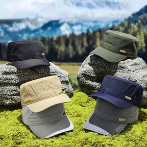 Gorra de camionero de verano con visera plana, impermeable, para exteriores, protección solar, de secado rápido - Product Image 3