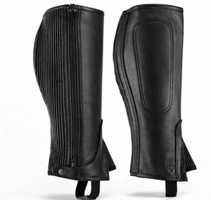 Polainas de Cuero Genuino Premium para Equitación Estilo Western con Cremallera YKK Ligeras SADAF SADDLERY para Entrenamiento y Competición - Product Image 2