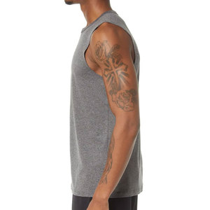 Wholesale <b>Cheap</b> Price Solid Color Men Tank Top For Adults Gym Fitness Sports Wear Customized Made Men Tank Top - Product Image 4