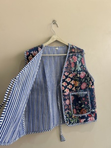 Gilet en coton matelassé à motifs indiens pour femmes - Product Image 5