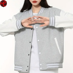 Chaqueta Varsity para Mujer, Diseño Color Block, Chaqueta Letterman con Botones al Frente, Corte Regular para Uso Casual en el Campus, Chaqueta de Béisbol - Product Image 5