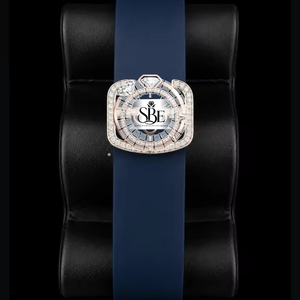 Montre Moissanite Iced Quartz avec boîtier carré en acier inoxydable, bracelet de 21 mm, cadran analogique, verre saphir, mouvement ETA, date automatique - Product Image 3