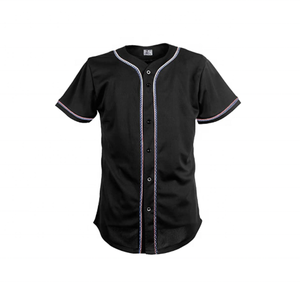 ชุดเบสบอล,เสื้อเจอร์ซีย์แฟชั่นสีต่างๆสำหรับผู้ชายทำจากวัสดุระบายอากาศ - Product Image 3