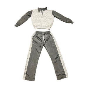 Conjunto Deportivo Personalizado de Gran Tamaño, Chaqueta Cortavientos Ligera con Cierre, Pantalones Deportivos de Poliéster Estampado para Hombre, Transpirable, Color Otoñal - Product Image 2